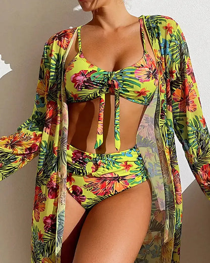 "Hamilton" Three Piece Floral Pattern Soltans of Swim