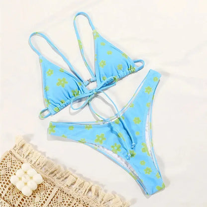 "Flora" Floral Cute String Bikini Soltans of Swim