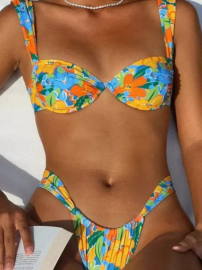 "Venice" Floral Supportive Bikini