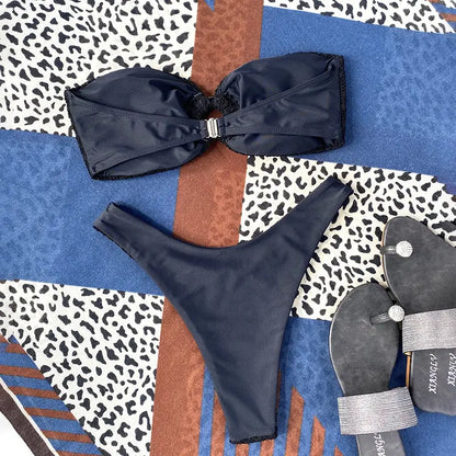 "Sydney" Strapless Thong Bikini Set