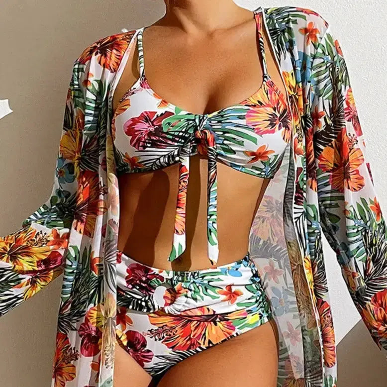 "Hamilton" Three Piece Floral Pattern Soltans of Swim